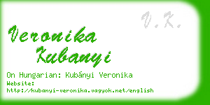veronika kubanyi business card