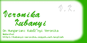 veronika kubanyi business card